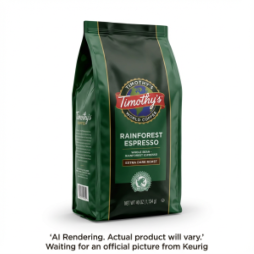 Café Timothy's Grain Entier - Twc Espresso Rainforest Rac Be