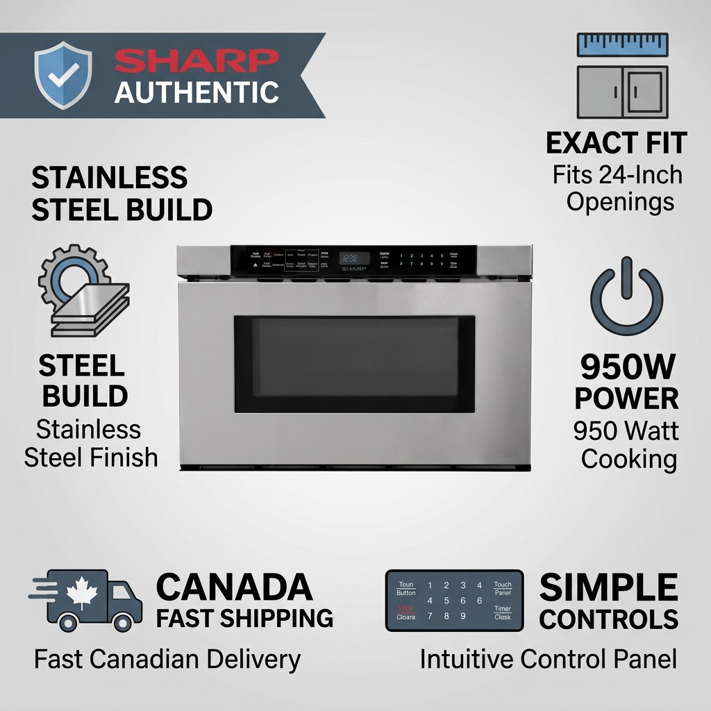 Sharp SKMD24U0ES Microwave Drawer Pedestal – 24"