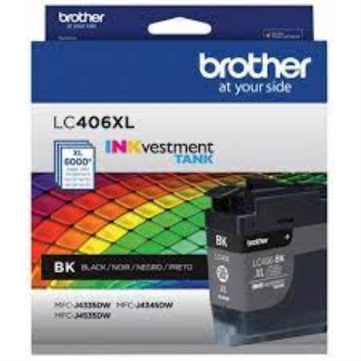 Cartouche d'encre noire Brother LC406XLBKS INKvestment Tank, grand rendement