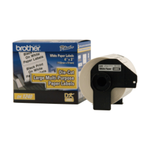 Étiquettes multi-usages grandes Brother DK-1240 (600 étiquettes) - 1,9" x 4" (50,5 mm x 101 mm)