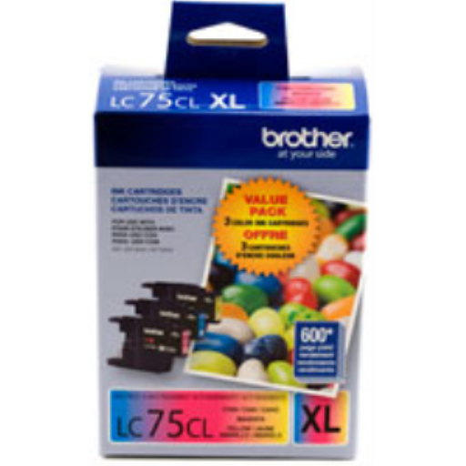 Pack de 3 cartouches d'encre couleur Innobella Brother LC753PKS (1 cyan, 1 magenta, 1 jaune), haut rendement (série XL)