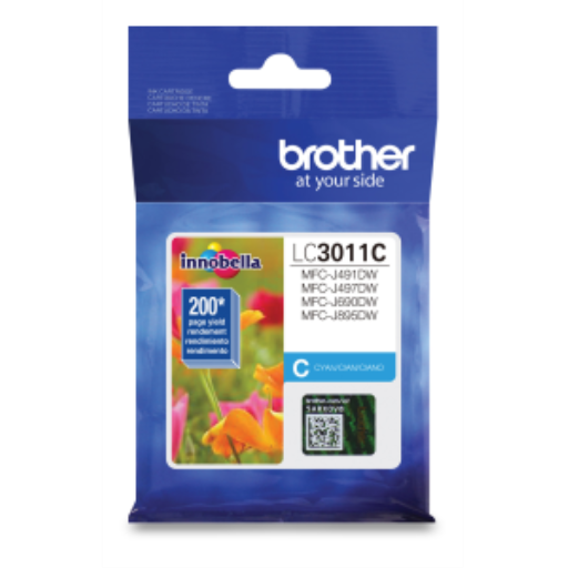 Cartouche d'encre Brother LC3011CS Cyan, rendement standard