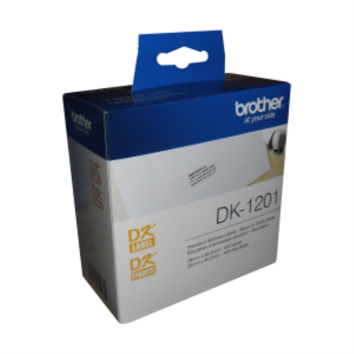 Étiquettes papier standard Brother DK-1201 pour adresses (400 étiquettes) - 1,1" x 3,5" (29 mm x 90,3 mm)