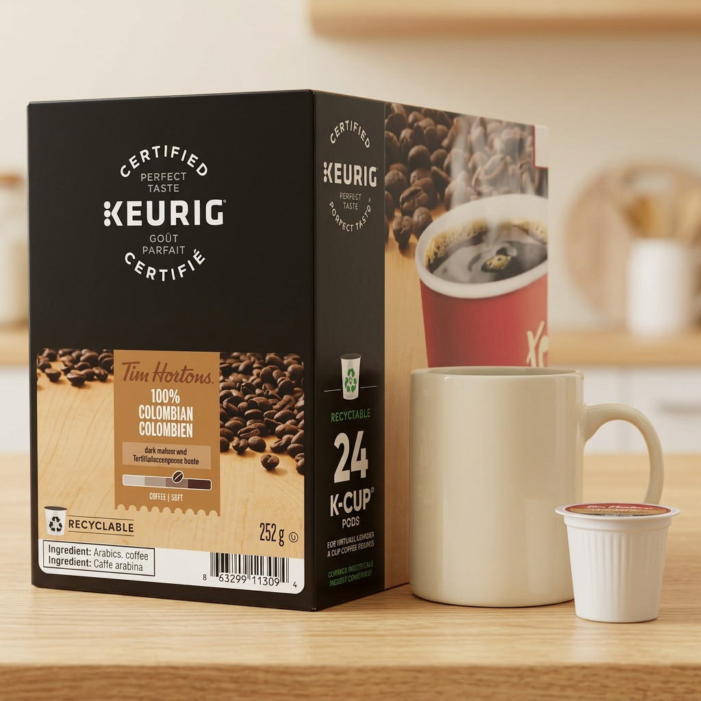 COFFEE-K CUP TIM HORTONS 100% COLOMBIAN-11309 24/BX
