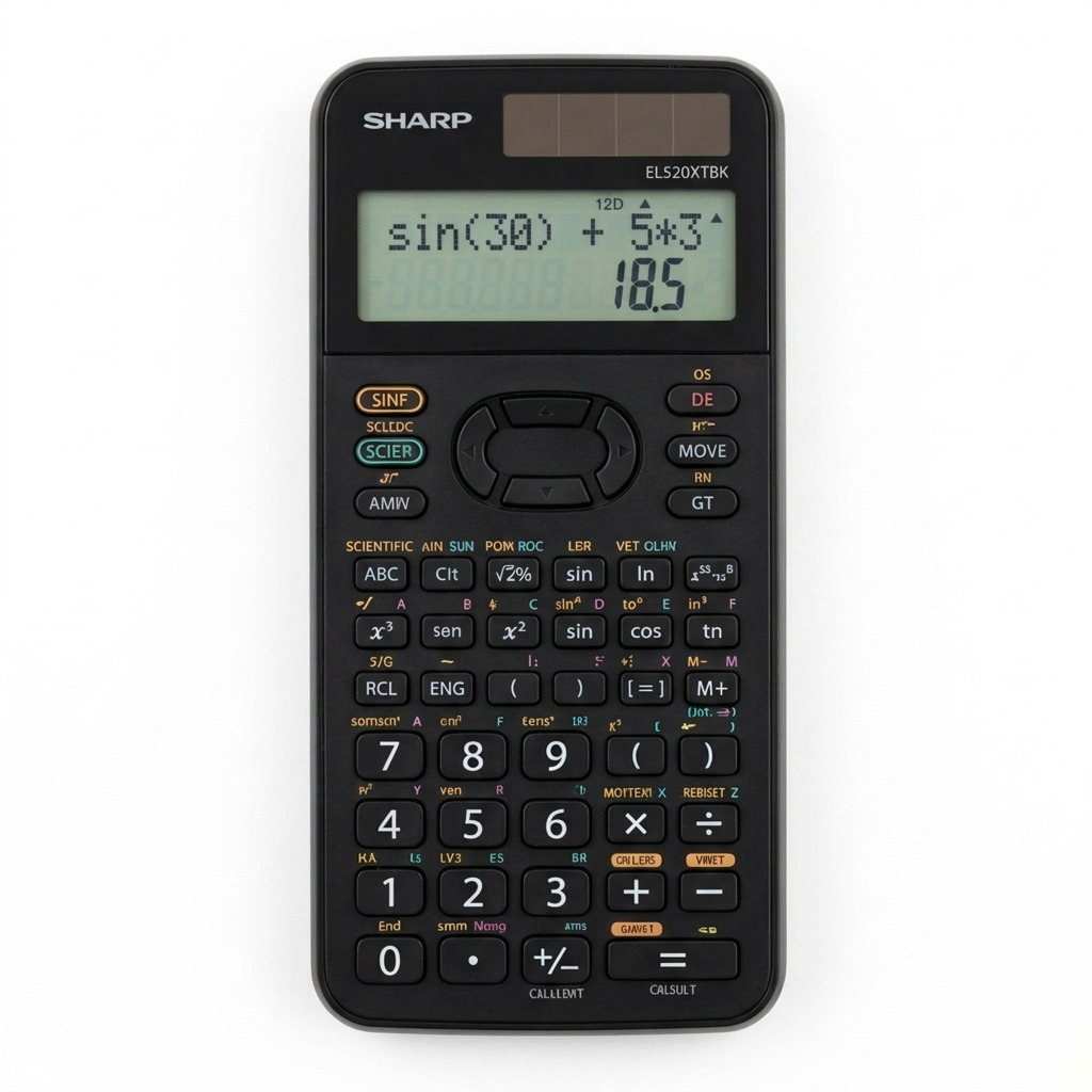 Sharp EL-520XTBK Advanced Scientific Calculator - 420 Professional Functions with Direct Algebraic Logic and Dual Power Support