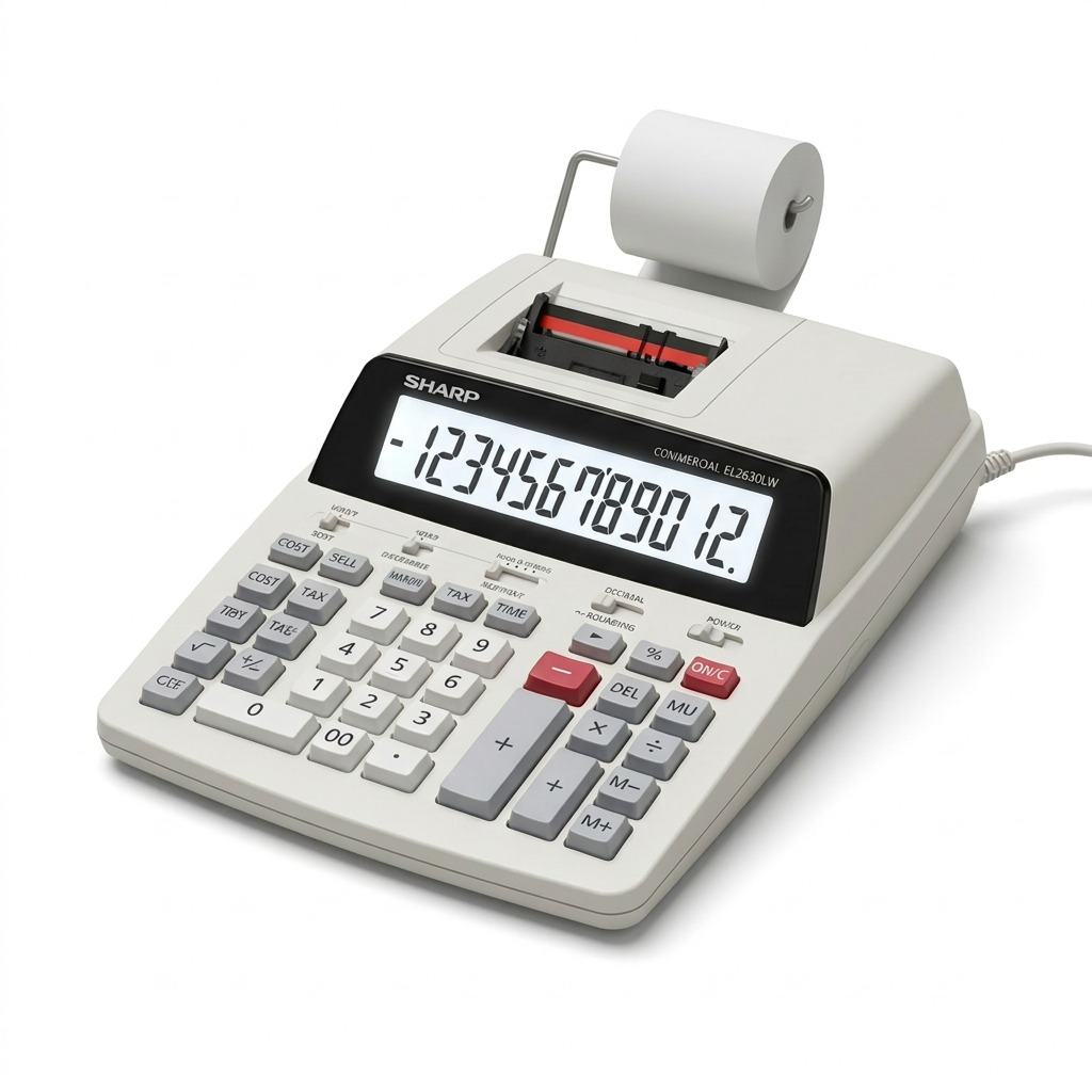 Sharp EL-2630LW 12-Digit Commercial Printing Calculator