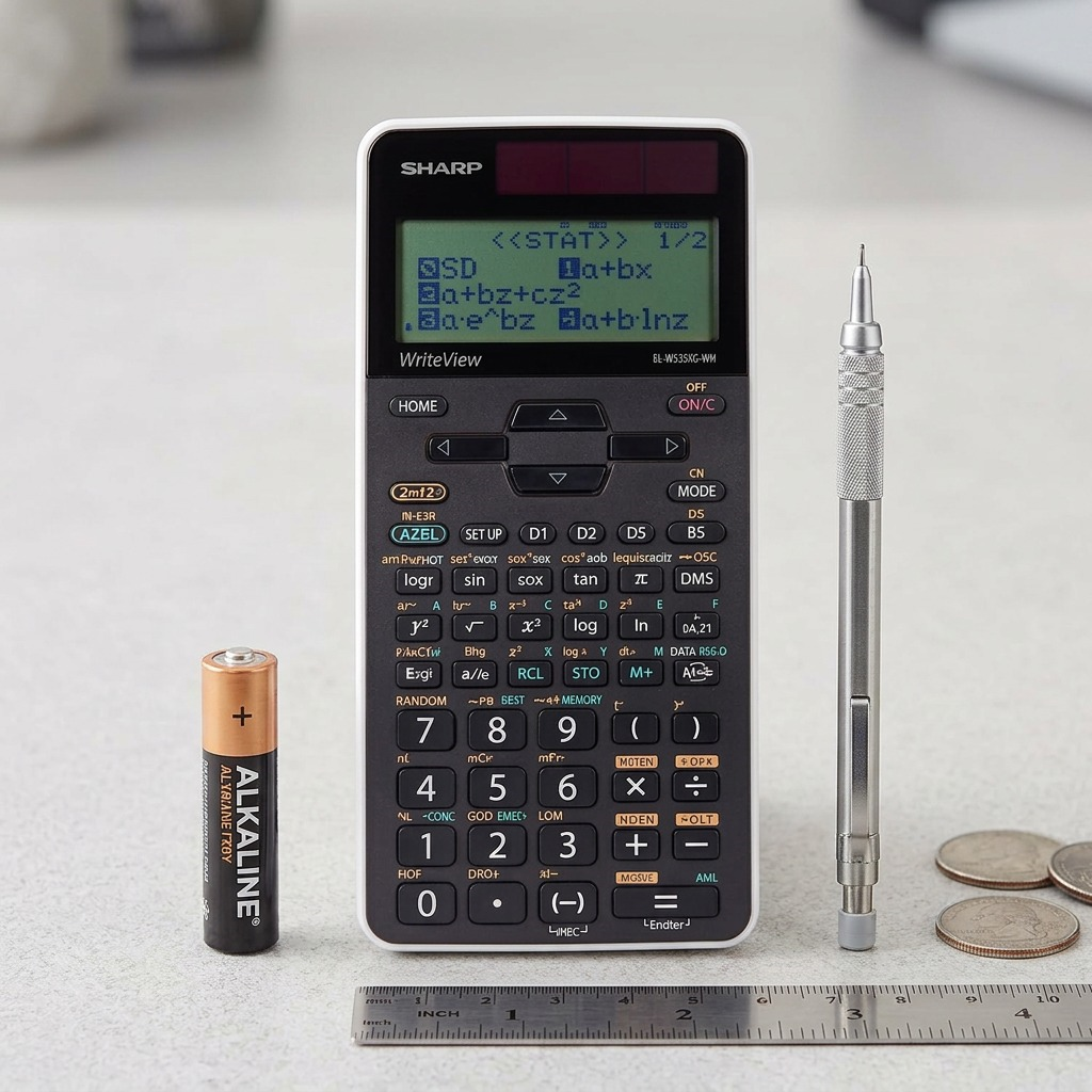 Sharp EL-W535XG-WH WriteView Scientific Calculator - 422 Functions & Large 16-Digit Display
