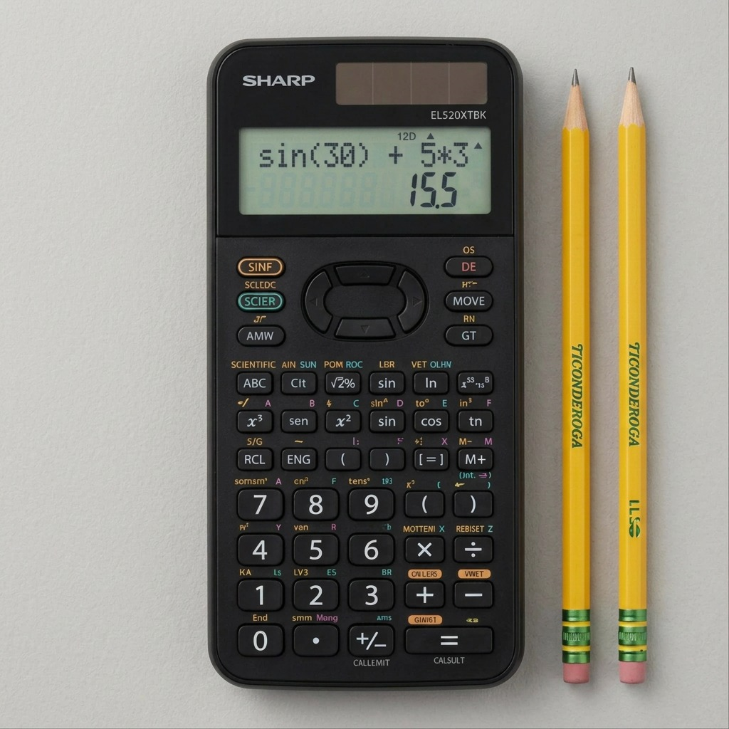 Sharp EL-520XTBK Advanced Scientific Calculator - 420 Professional Functions with Direct Algebraic Logic and Dual Power Support