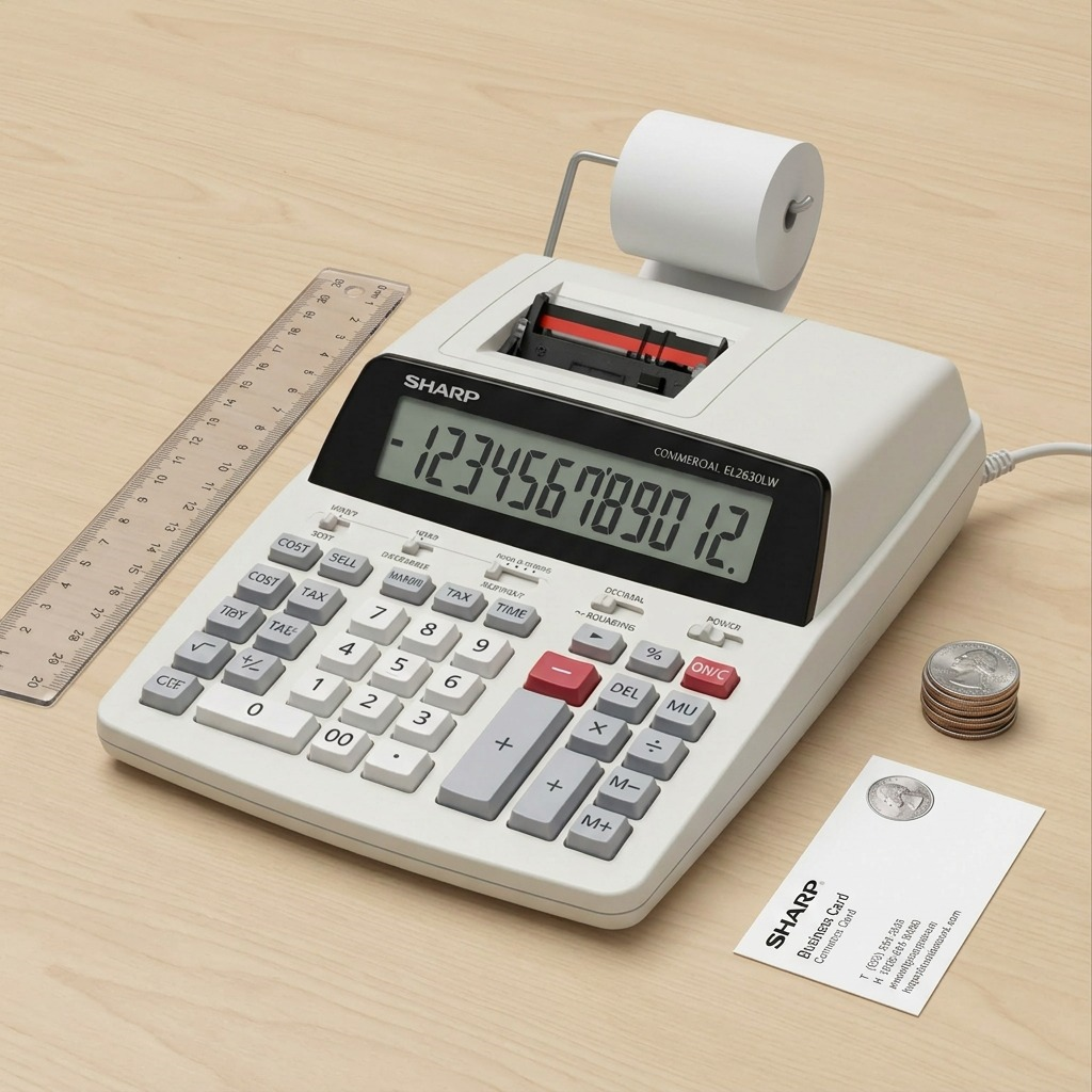 Sharp EL-2630LW 12-Digit Commercial Printing Calculator