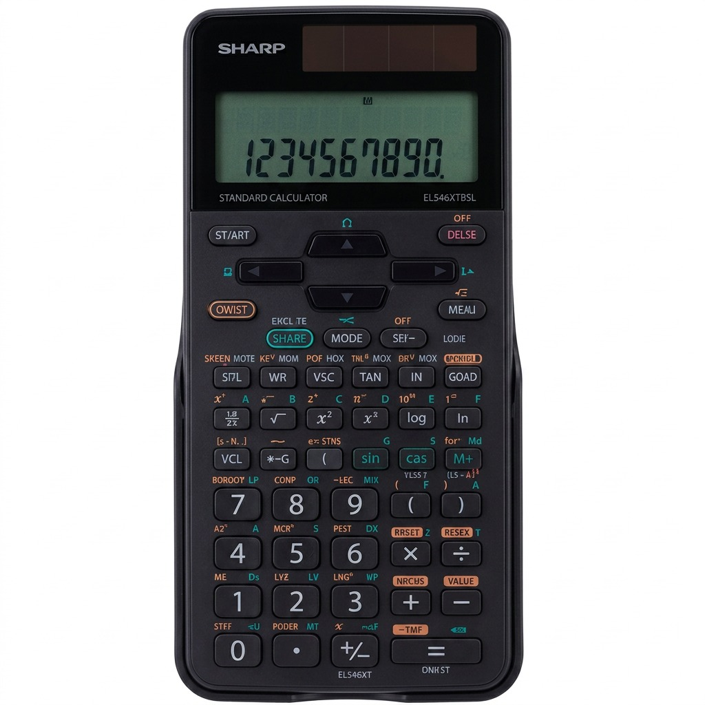 Sharp EL-546XTBSL 469 Function, 10X2 Line, Scientific Calculator