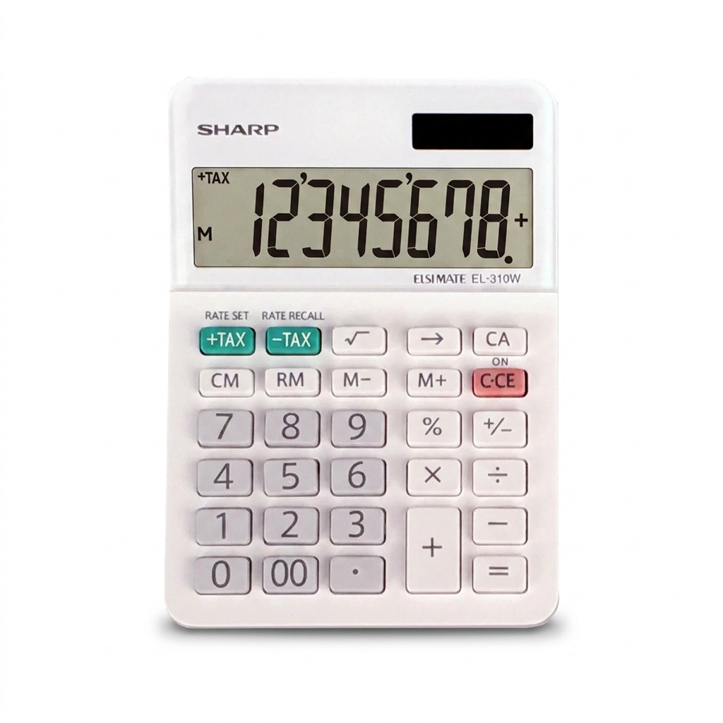 Sharp EL-310W 8-Digit Mini-Desktop Calculator