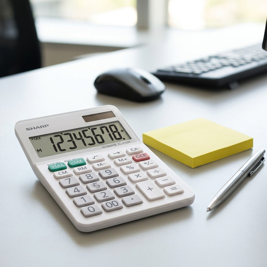 Sharp EL-310W 8-Digit Mini-Desktop Calculator