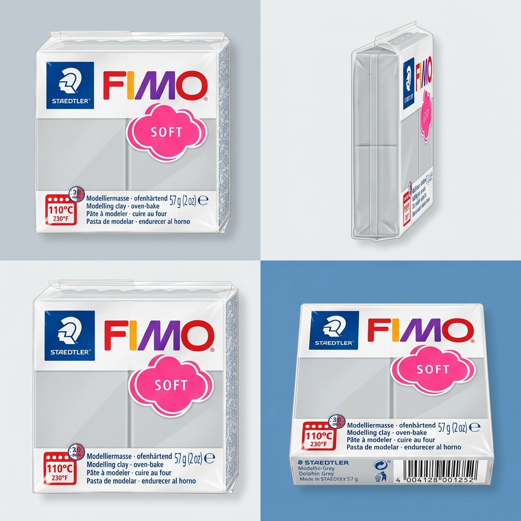 Staedtler Modelling Clay Fimo Soft Dolphin Grey 57g (2 oz)