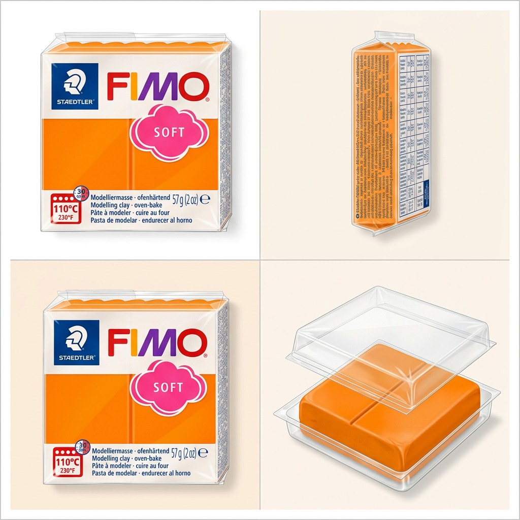 Staedtler Modelling Clay Fimo Soft Tangerine 57g (2 oz)