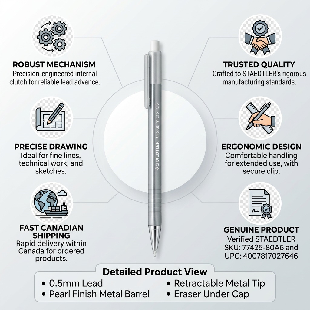 Staedtler Mechanical Pencil. Triplus 0.5mm, Pearl