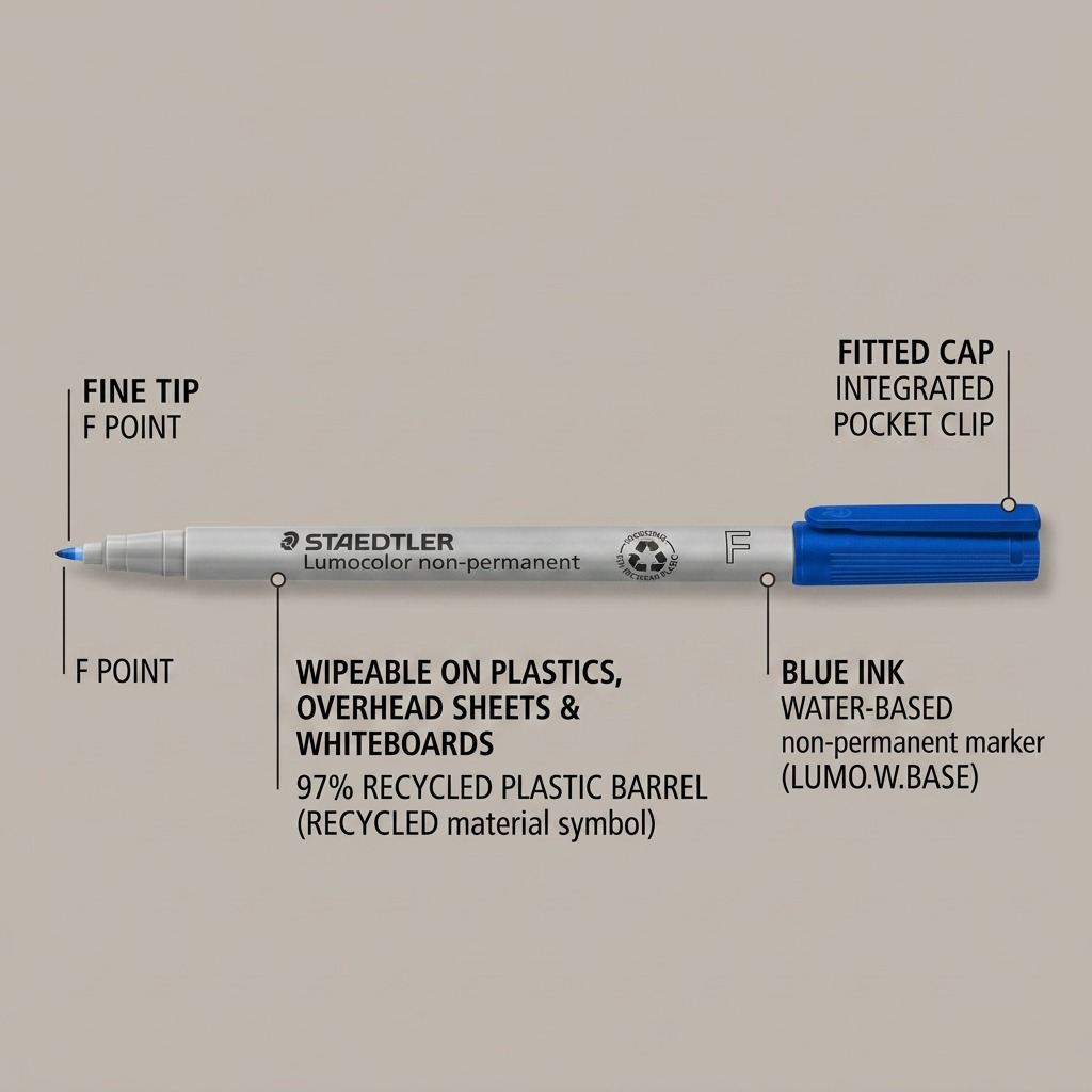 Staedtler Marker Lumocolor Water-Based Fine Blue