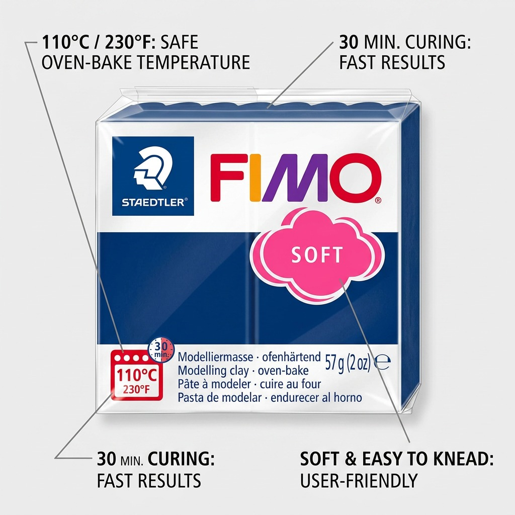 Staedtler Modelling Clay Fimo Soft Windsor Blue 57g (2 oz)