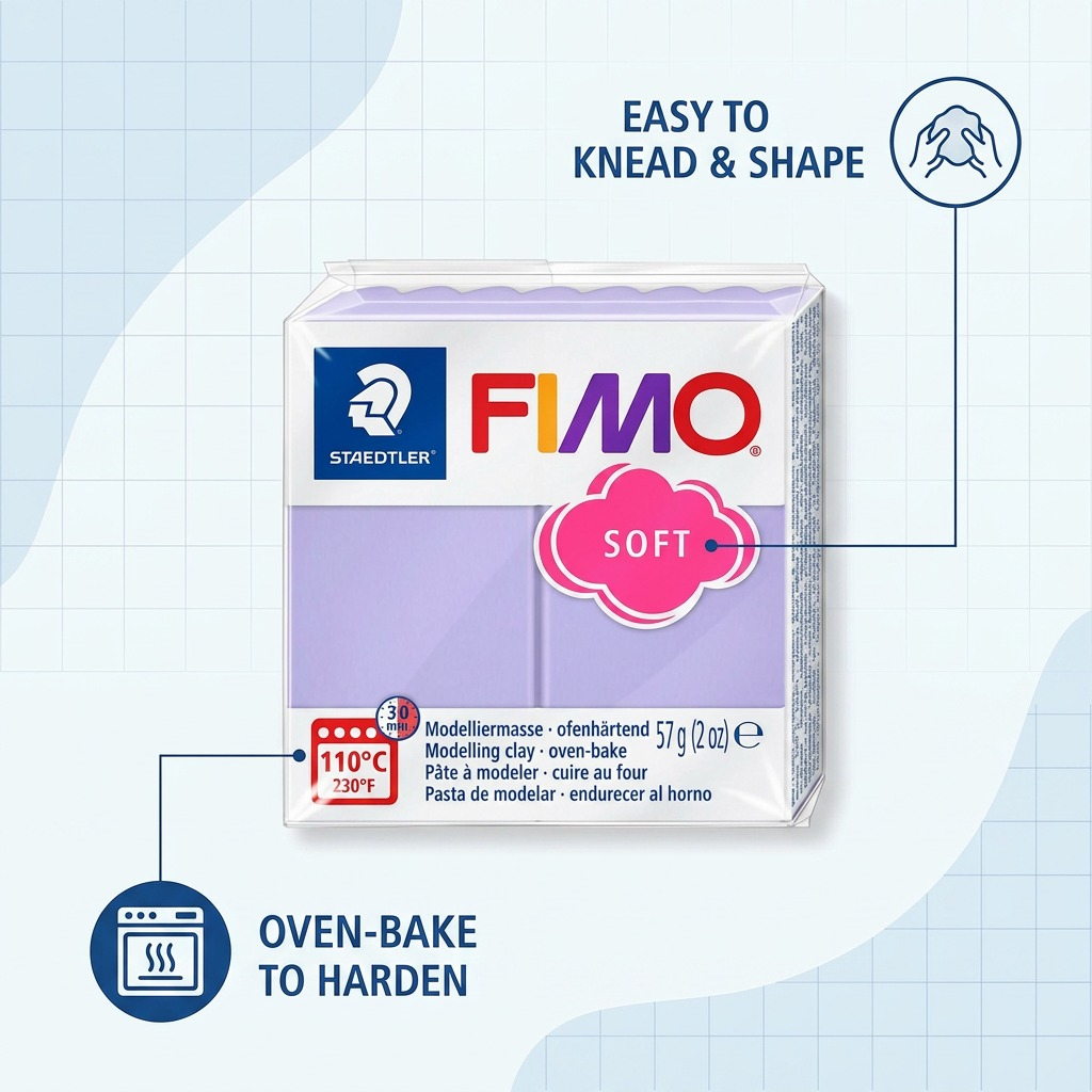 Staedtler Modelling Clay Fimo Soft Lilac 57g (2 oz)
