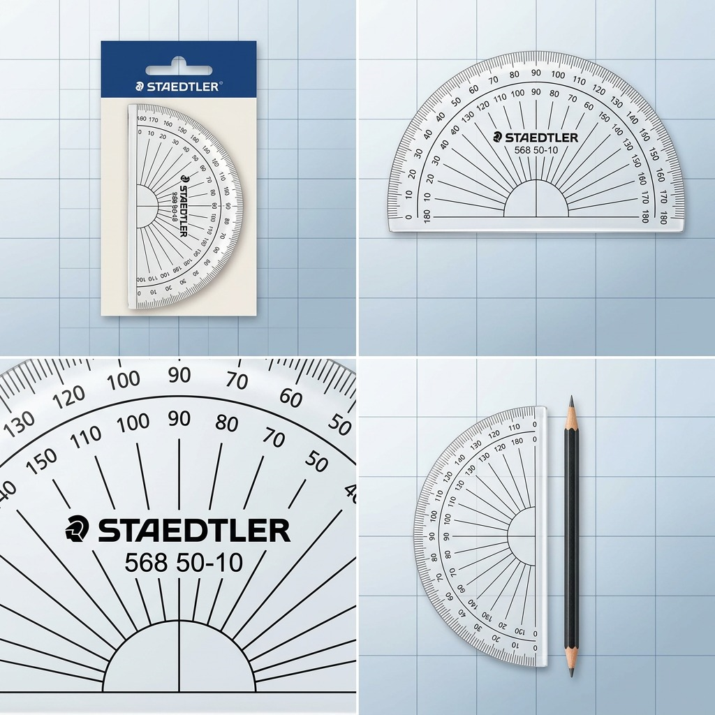 Staedtler Protractor 180 Degree Graduated 10