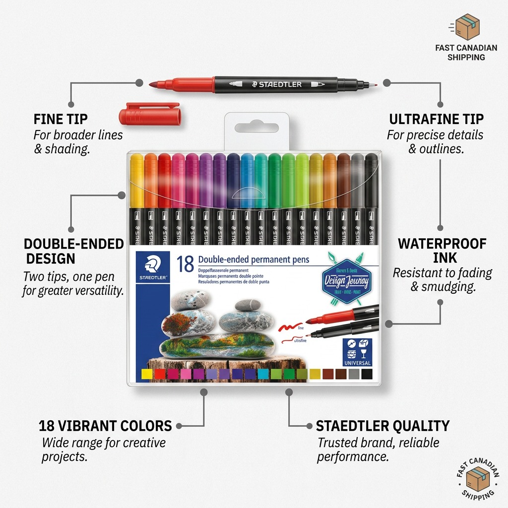 Staedtler Double-ended Permanent Pens 18-Pack