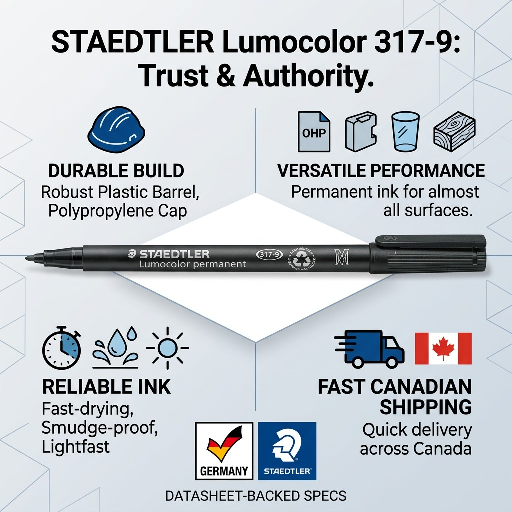 Staedtler Marker Lumocolor ED Permanent Black