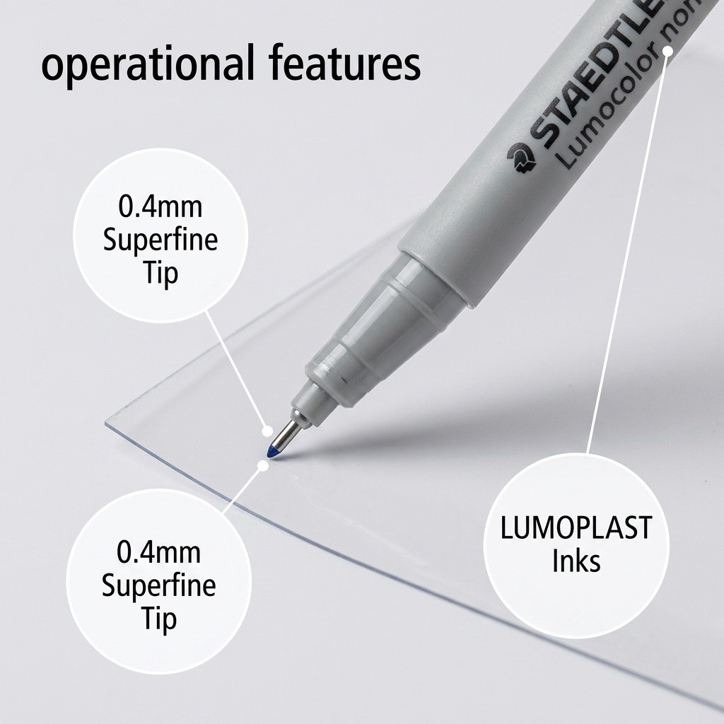 Staedtler Lumocolor Extra Fine Permanent Blue Marker