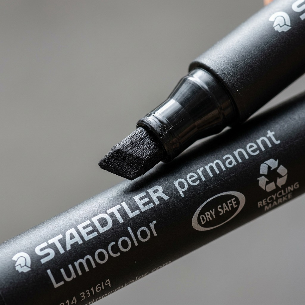 Staedtler Marker Lumocolor Chisel Point Black