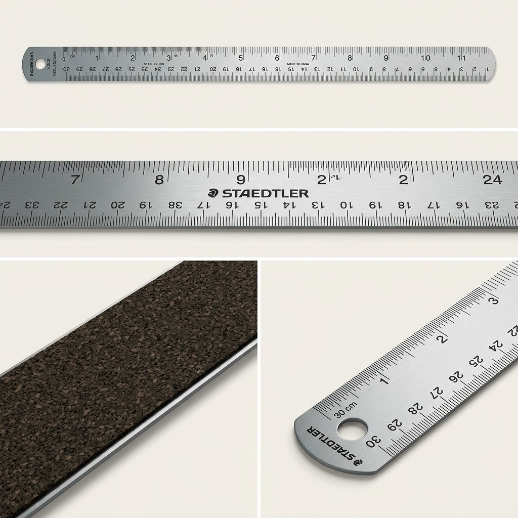 Staedtler Ruler S Steel 24-inch Cork Back