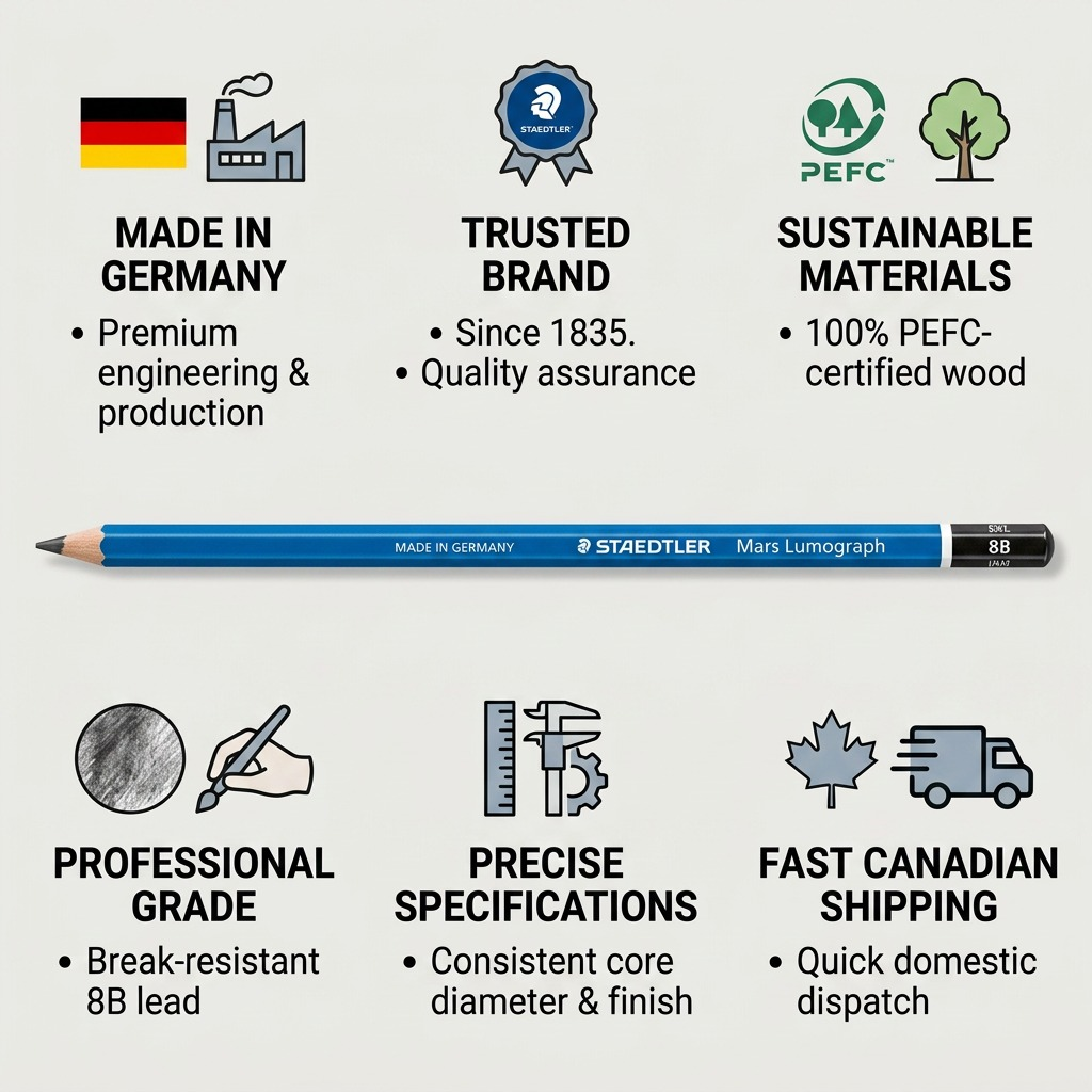 Staedtler Pencil Mars Lumograph 8B 100% PEFC