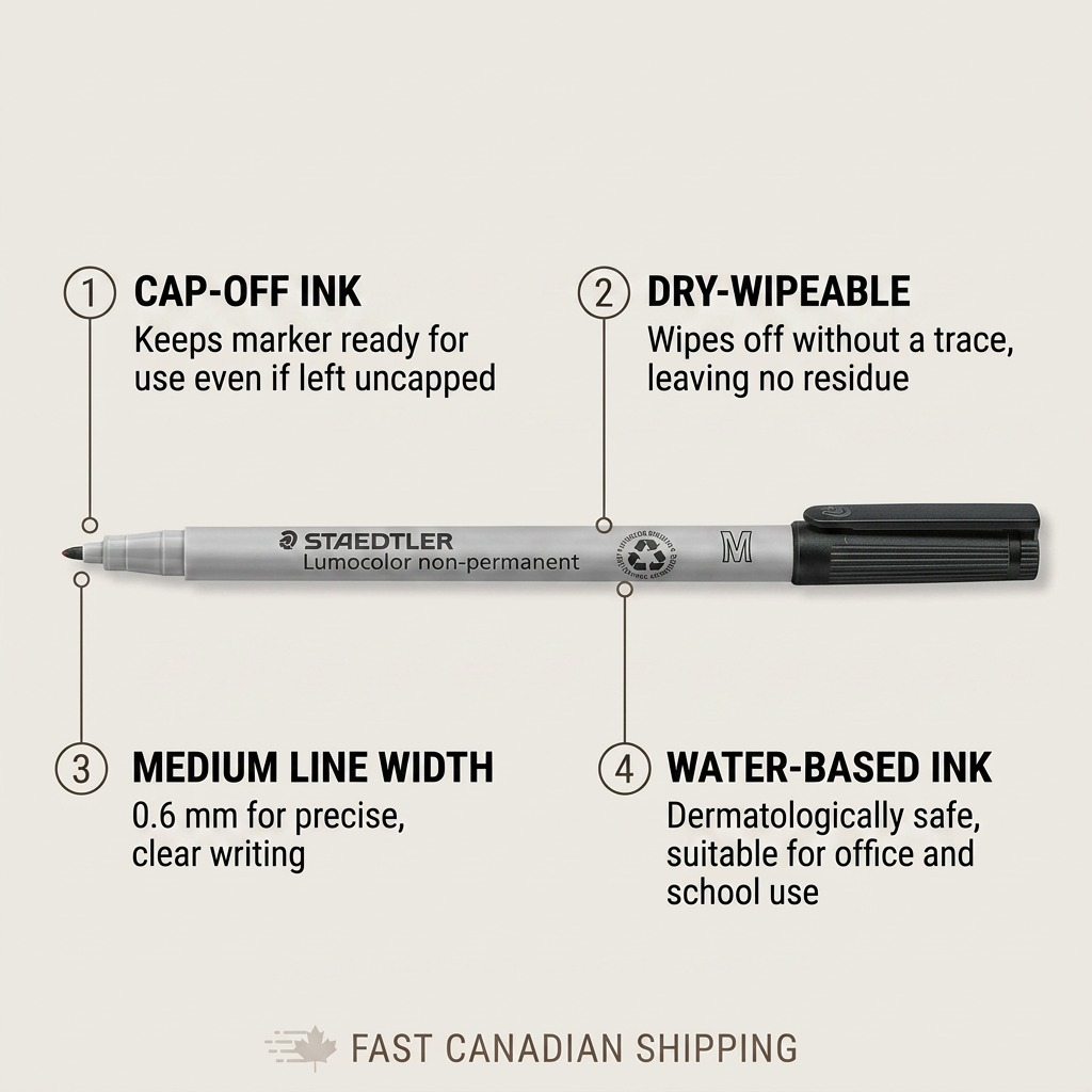 Staedtler Marker Lumocolor Water-Based Medium Black