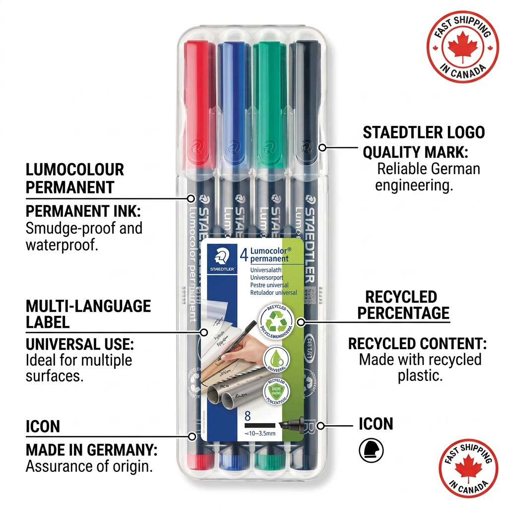 Staedtler Universal Pen Lumocolor Permanent B 4-Pack