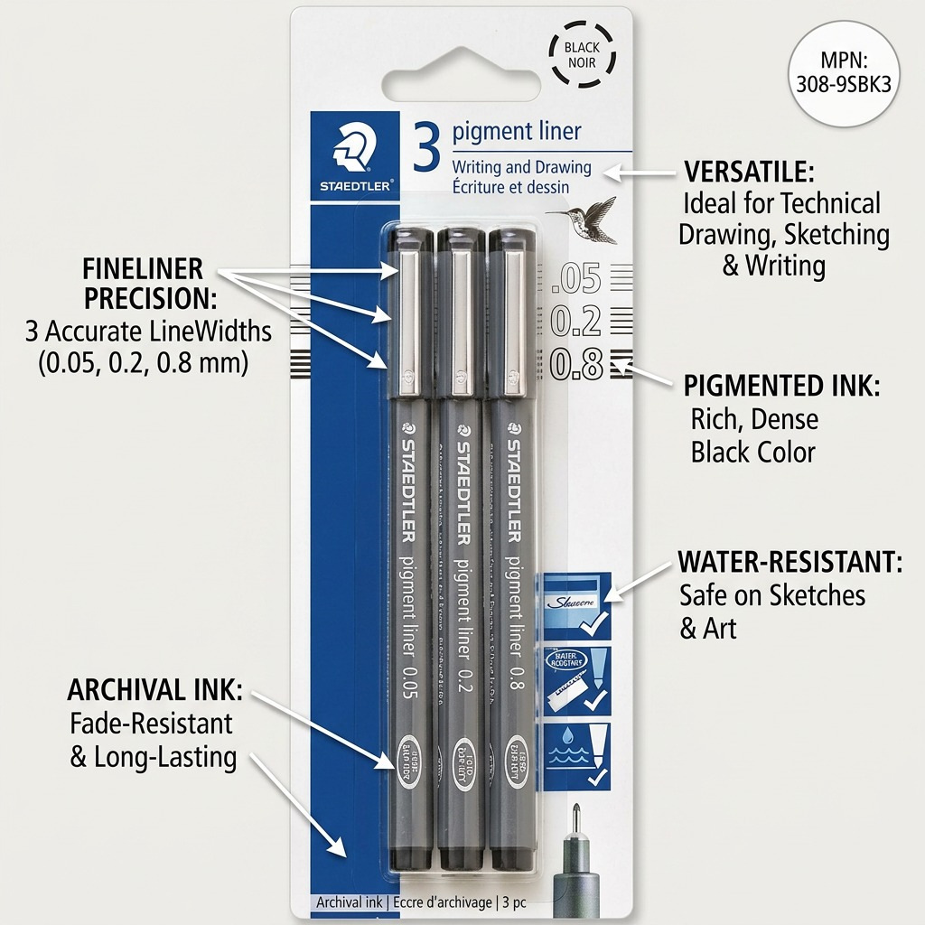 Staedtler Pigment Liner (005, 02, 08)