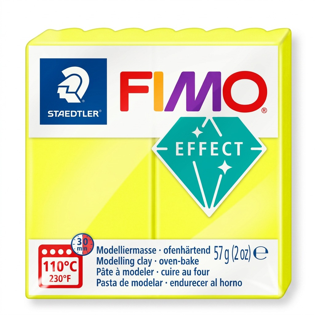 Staedtler Modelling Clay Fimo Effect Neon Yellow 57g (2 oz)