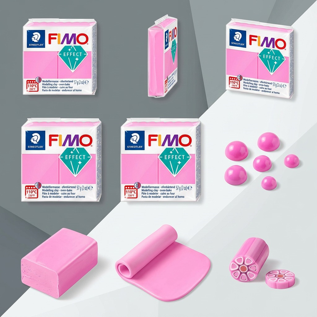 Staedtler Modelling Clay Fimo Effect Neon Fuchsia 57g (2 oz)