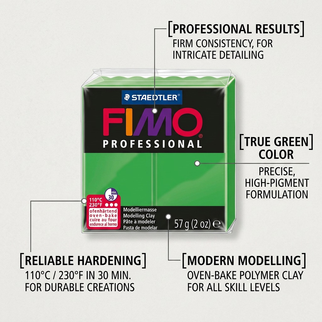 Staedtler Modelling Clay Fimo Professional True Green 57g (2 oz)