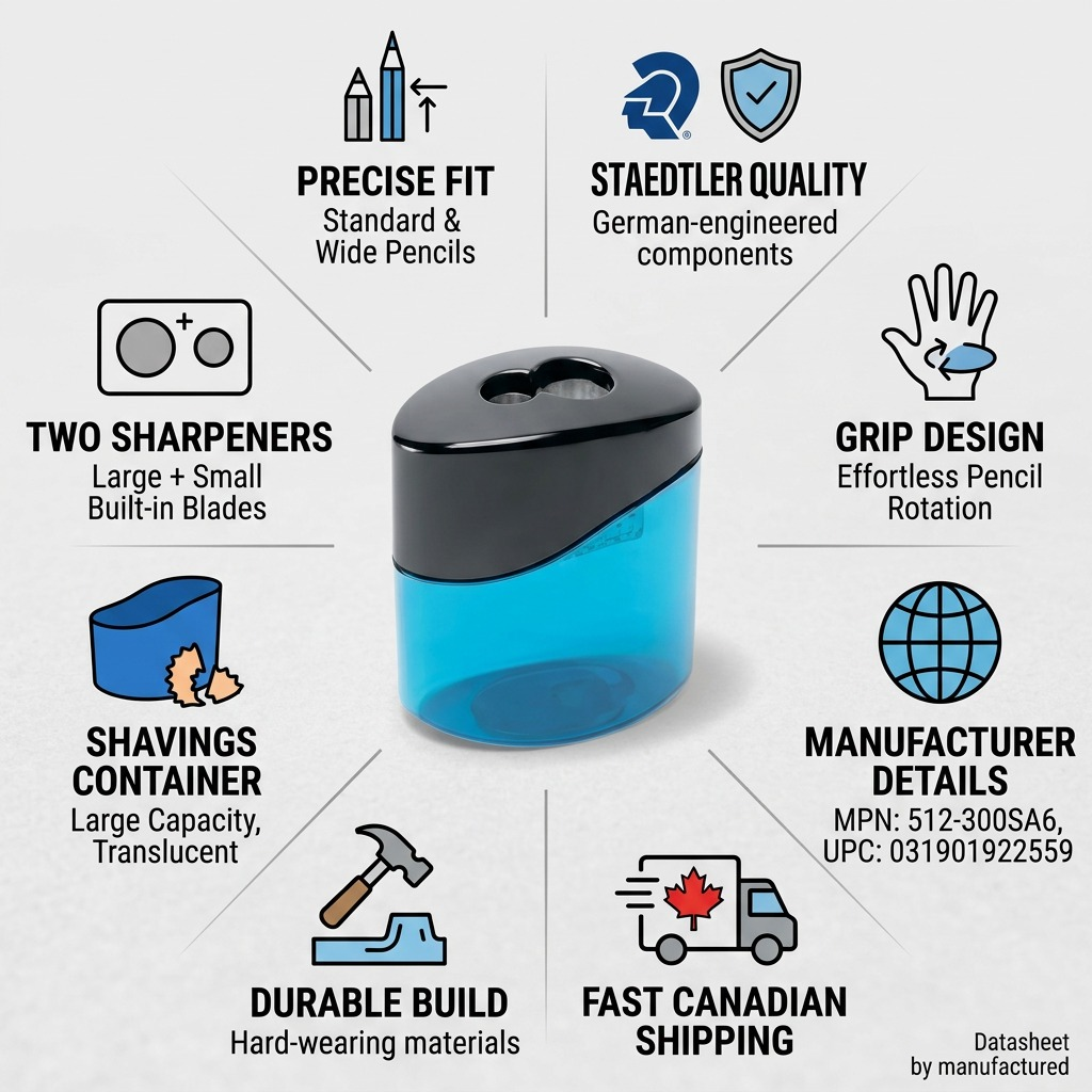 Staedtler Sharpener Oval 2H Ass