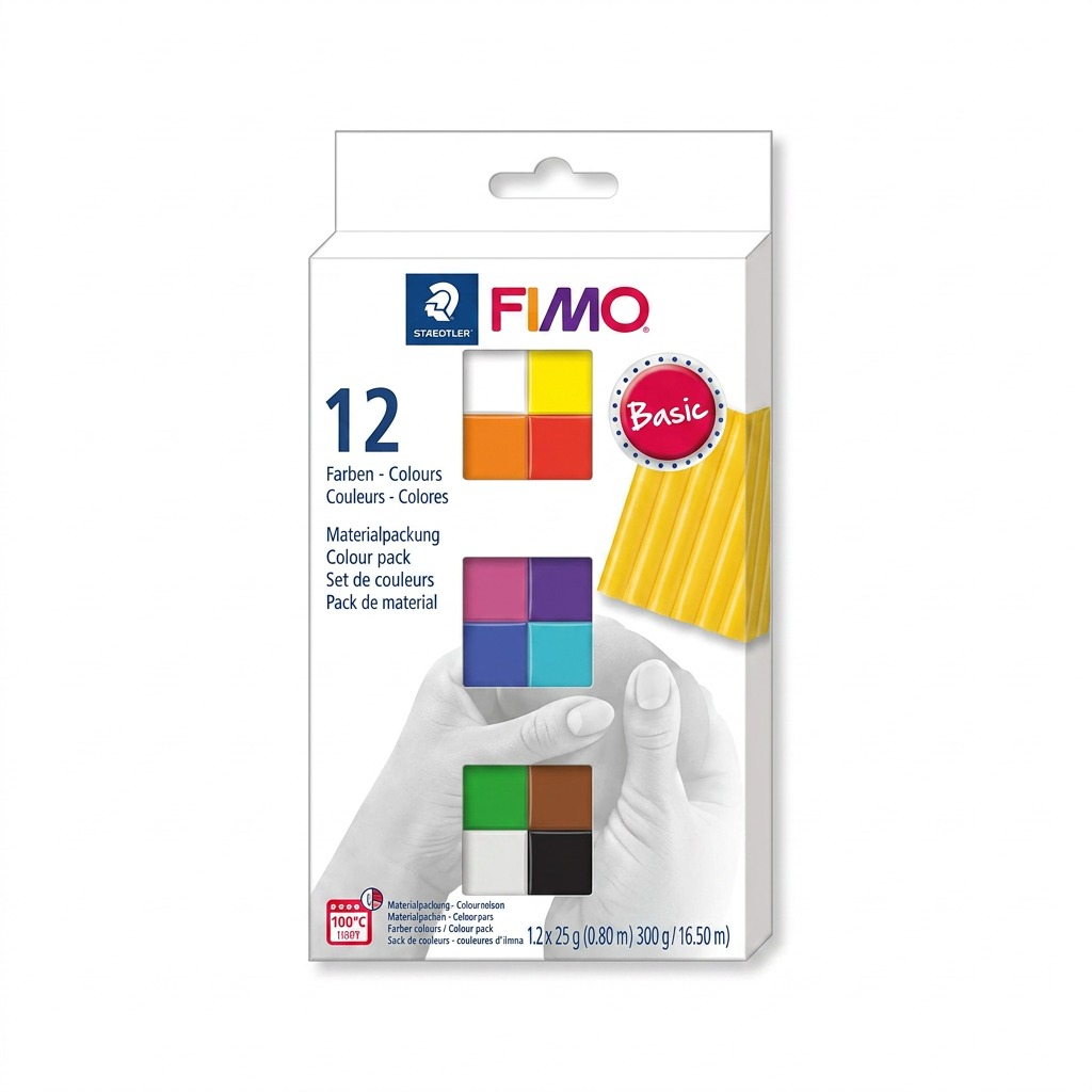 Staedtler Set Modelling Clay Fimo Soft Basic Colors 12 Color Pack