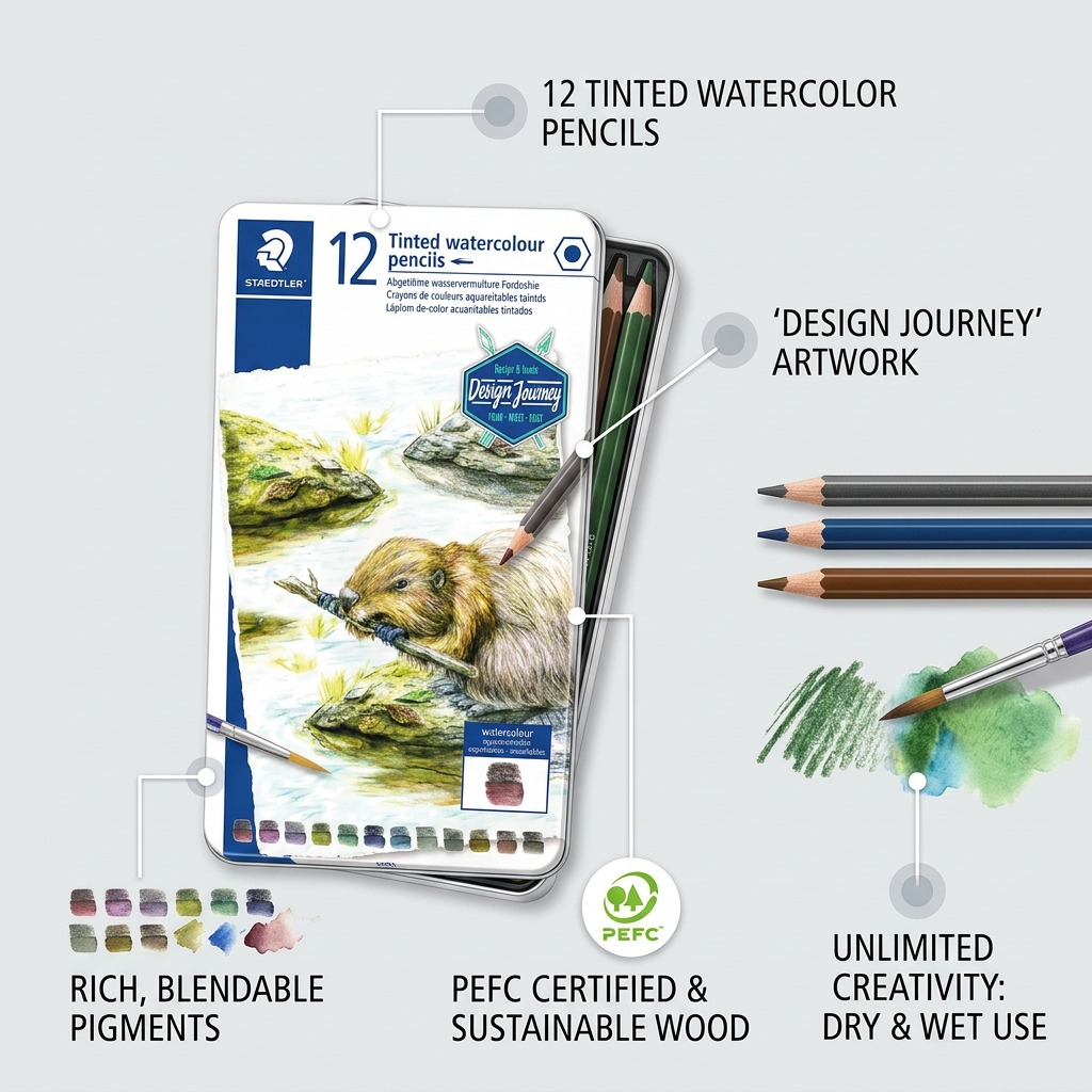 Staedtler Coloured Pencil Tint 12-Pack 100% PEFC