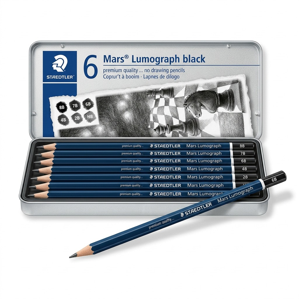 Staedtler Pencil Lumograph Black X6 100% PEFC