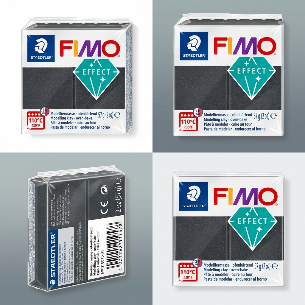 Staedtler Modelling Clay Fimo Effect Grey Metallic 57g (2 oz)