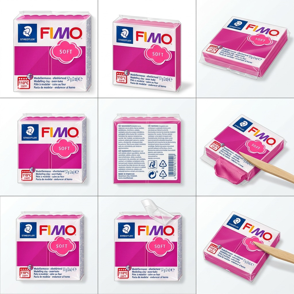 Staedtler Modelling Clay Fimo Soft Raspberry 57g (2 oz)