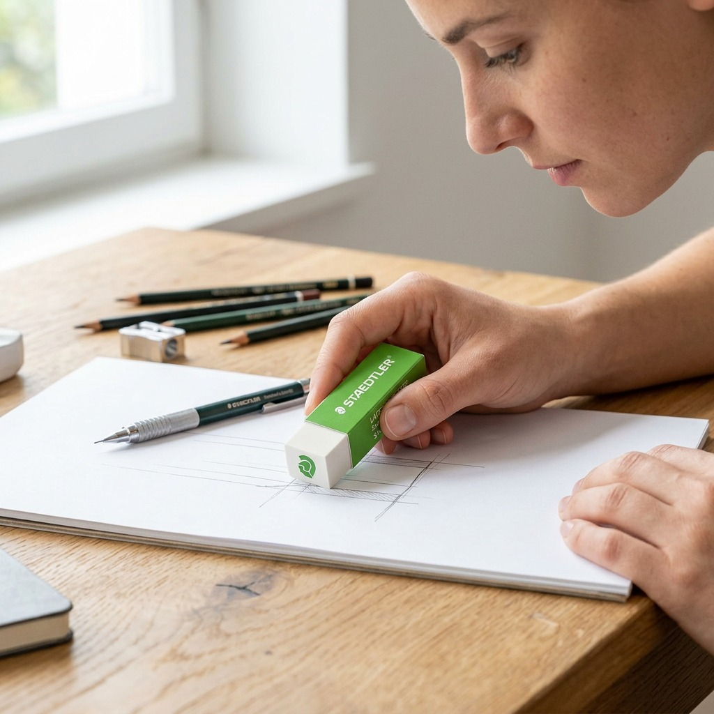 Staedtler Eraser White with Marshead Green