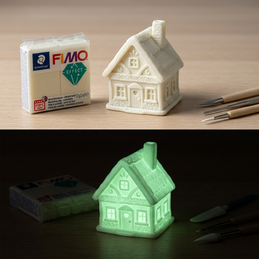 Staedtler Modelling Clay Fimo Effect Noctilucent (Glow in the Dark) 57g (2 oz)