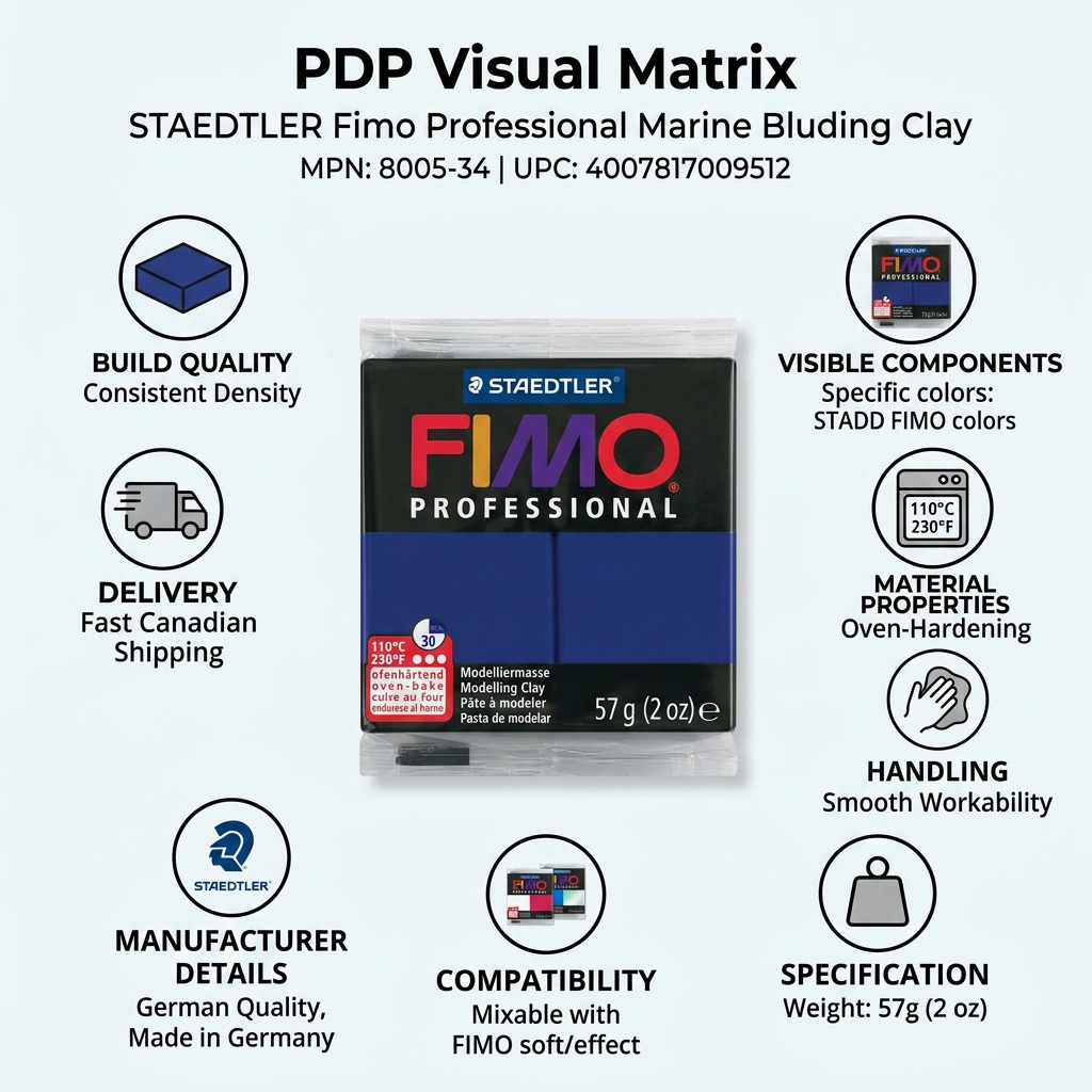 Staedtler Modelling Clay Fimo Professional Marine Blue 57g (2 oz)