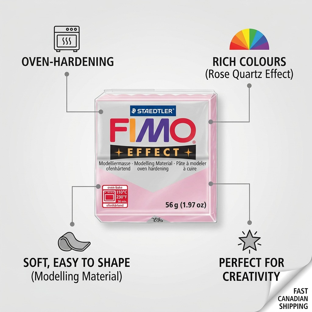 Staedtler Modelling Clay Fimo Effect Rose Quartz 57g (2 oz)
