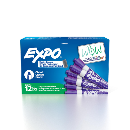 Expo Low Odor Dry Erase Marker - Chisel Tip, Purple, 1-Pack