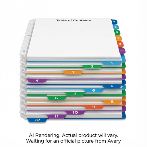 Avery Ready Index Arched Tabs Laser/Inkjet Contemporary