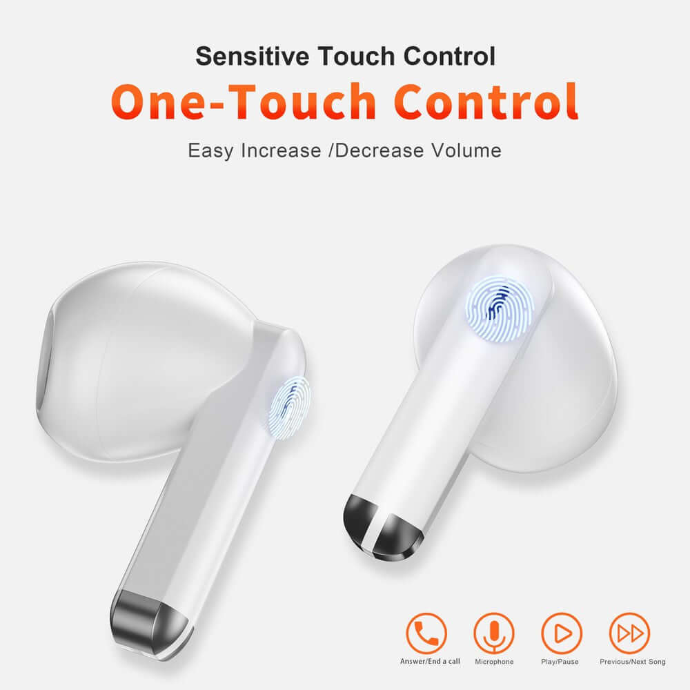 Écouteurs intra-auriculaires sans fil Bluetooth étanches IPX5 avec charge USB-C