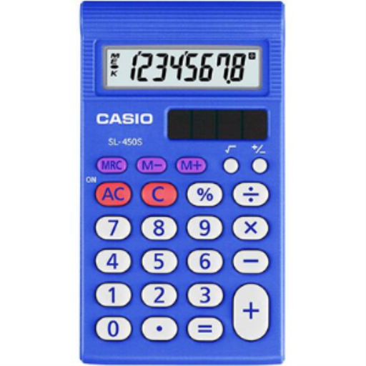 Casio SL-450L Slim Compact Solar Calculator