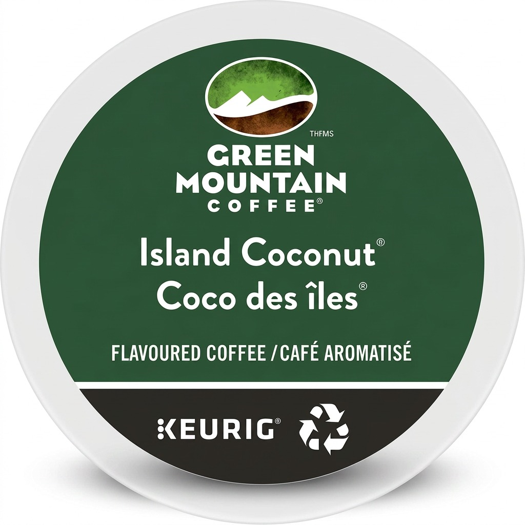 COFFEE-K CUP GREEN MOUNTAIN ISLAND COCONUT LIGHT ROAST 24/BX